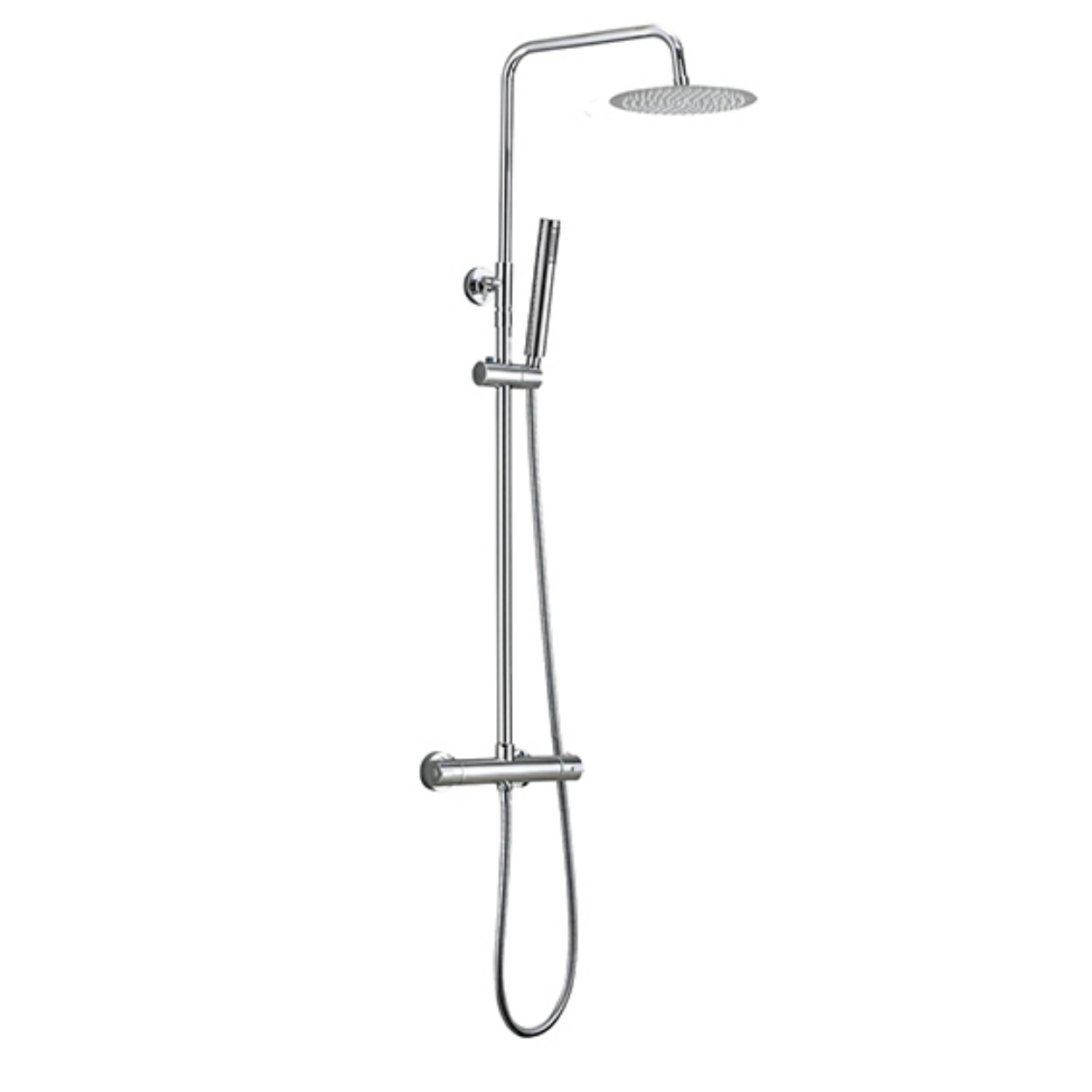 Wiesbaden Douche Opbouwset Twenty Chroom Rond